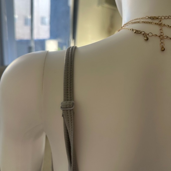 Gray Ribbed Crop Top - Picture 5 of 8